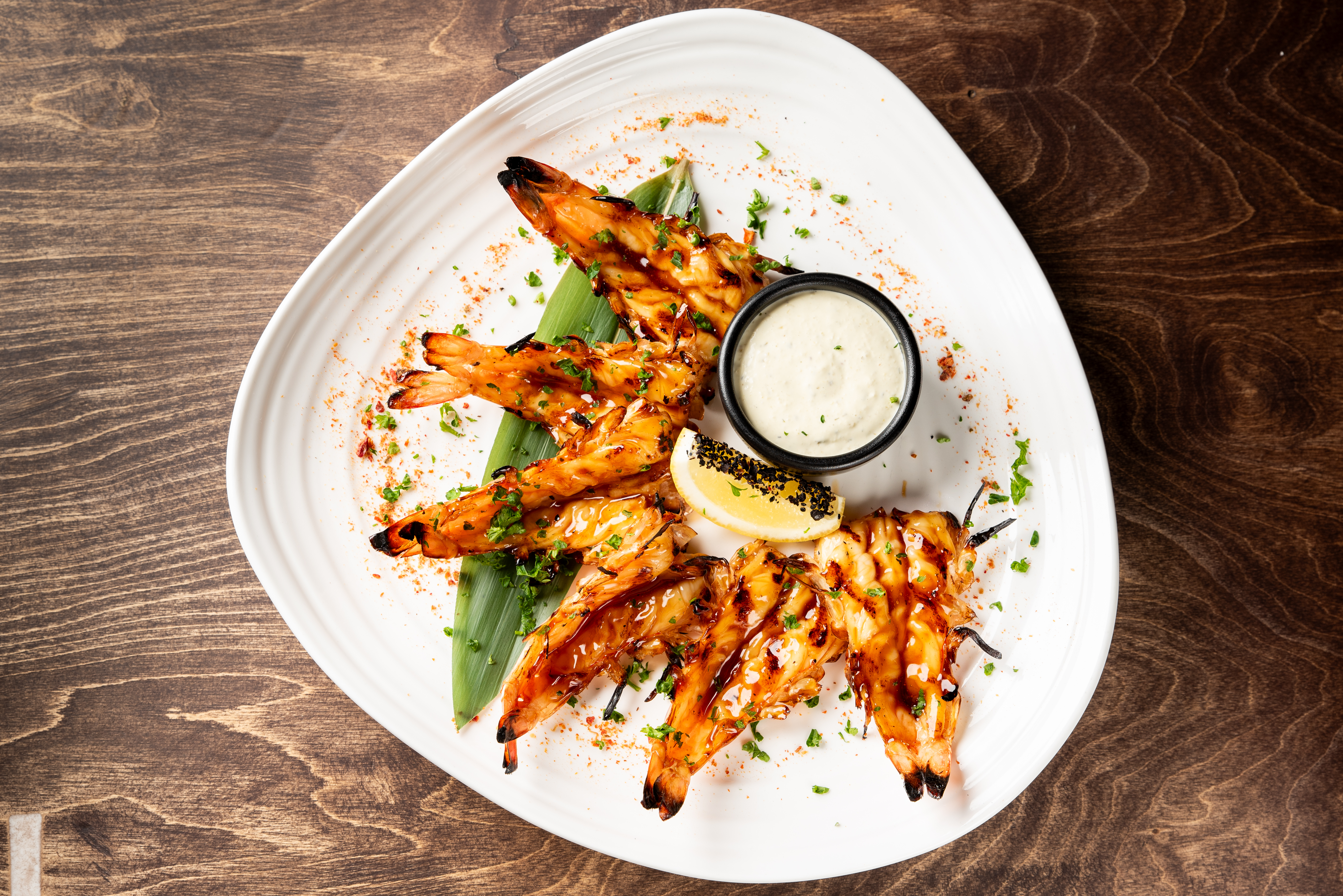 Тигровые креветки гриль